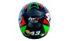 CAPACETE FW3 GTX 43 COM ÓCULOS PRETO/VERMELHO/VERDE/BRANCO Nº56/58/60